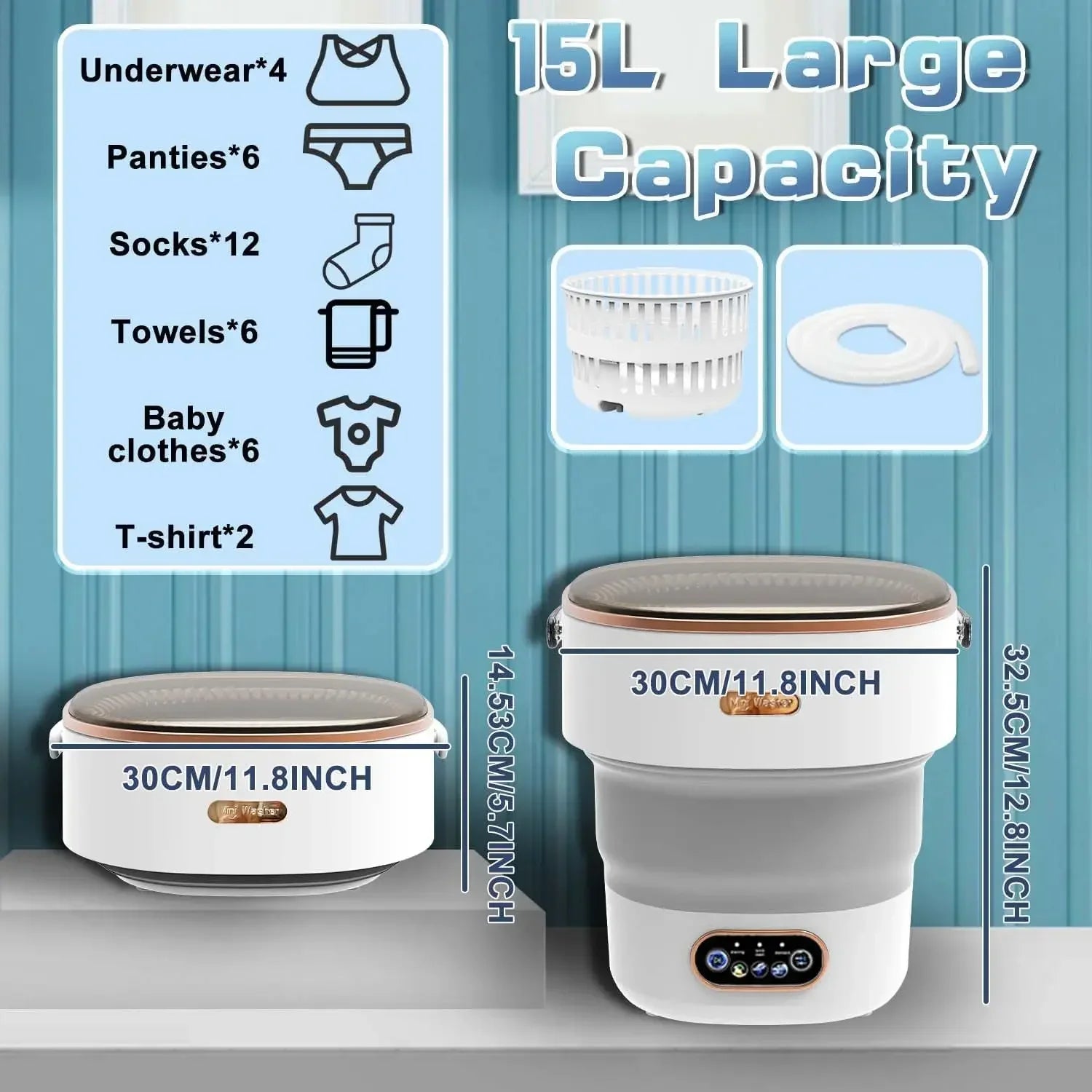 Compact Spin Washer & Dryer